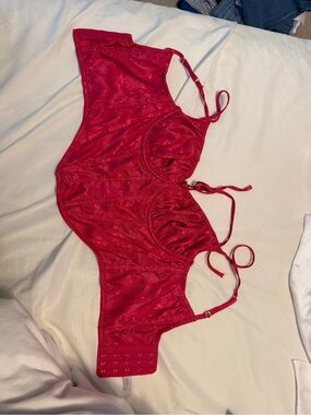 Urban Outfitters Hot Pink Lace Longline Underwire corset